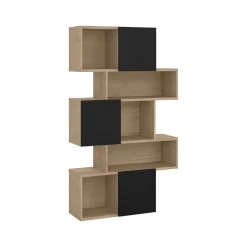 Libreria verticale rovere e nera 95x166h cm - Acetosella