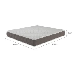 Materassi|Materassi Piazza E Mezza > Dmora Materasso anallergico piazza e mezza 120x200 in Memory Foam - Zaffiro Bianco