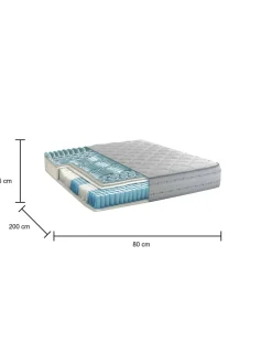 Materassi|Materassi Singoli > Dmora Materasso appoggio stabile singolo 80x200 in Memory Foam sfoderabile - Atilla Bianco