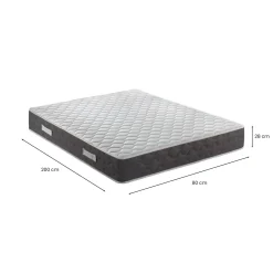 Materassi|Materassi Singoli > Dmora Materasso benessere notturno singolo 80x200 in Memory Foam - Katerine Bianco