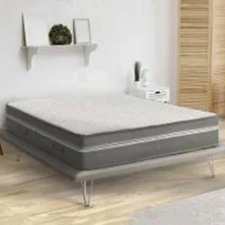 Materassi|Materassi Matrimoniali > Dmora Materasso comfort assoluto matrimoniale 160x190 in Memory Foam sfoderabile - Amomali Grigio
