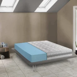 Materassi|Materassi Singoli > Dmora Materasso comfort bilanciato singolo 80x190 in Memory Foam sfoderabile - Anselmo Bianco