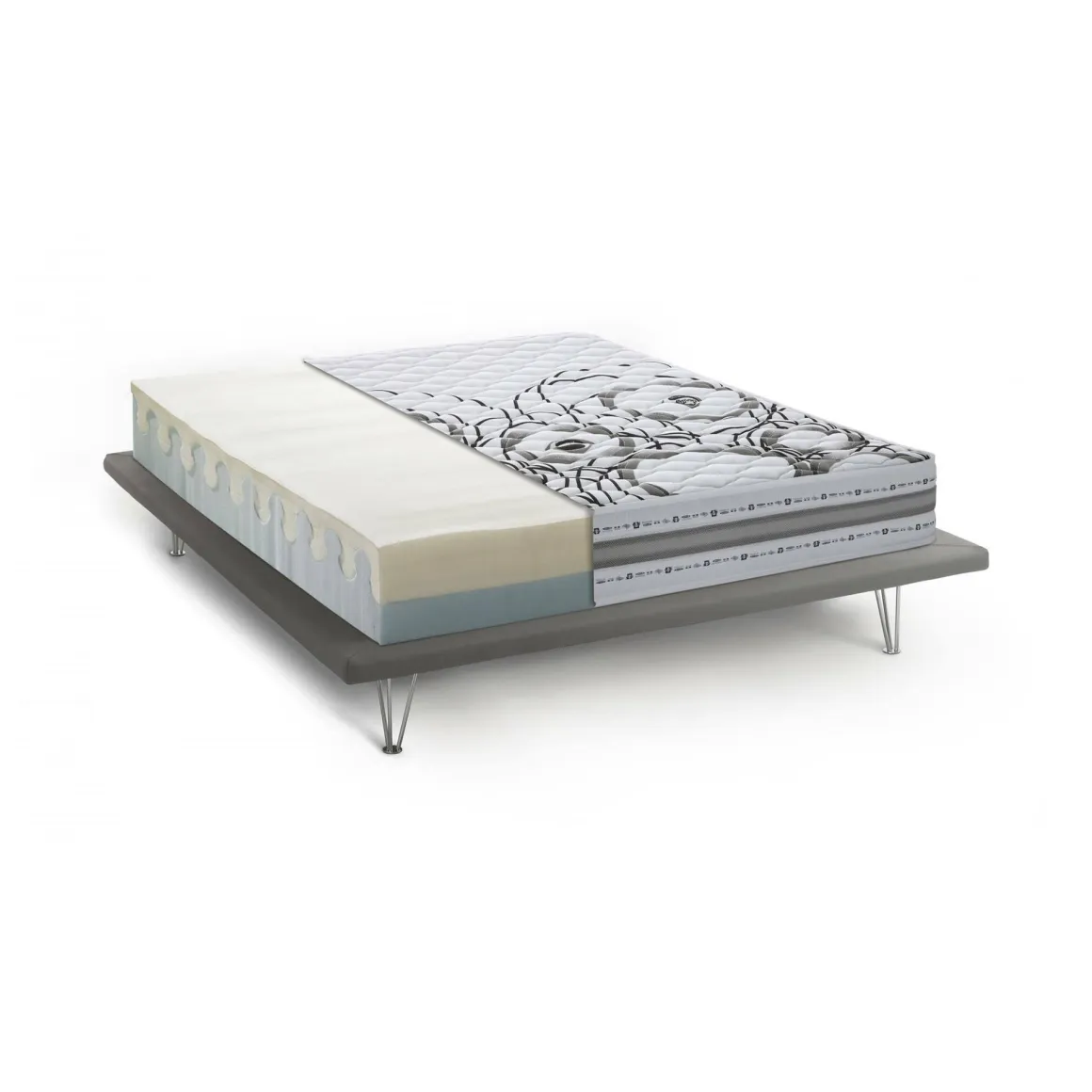 Materasso comfort lungo matrimoniale 160x190 in Memory Foam sfoderabile - Incoronata