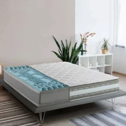 Materassi|Materassi Matrimoniali > Dmora Materasso comfort per la schiena francese 140x190 in Memory Foam sfoderabile - Amega Bianco