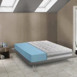 Materassi|Materassi Matrimoniali > Dmora Materasso comfort specifico 1/2 piazza 140x190 in Memory Foam sfoderabile - Aghi Bianco