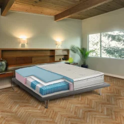 Materassi|Materassi Matrimoniali > Dmora Materasso comfort termico matrimoniale 160x190 in Memory Foam sfoderabile - Feliciana Grigio, Grigio