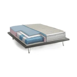 Materassi|Materassi Matrimoniali > Dmora Materasso comfort termico matrimoniale 160x190 in Memory Foam sfoderabile - Feliciana Grigio, Grigio