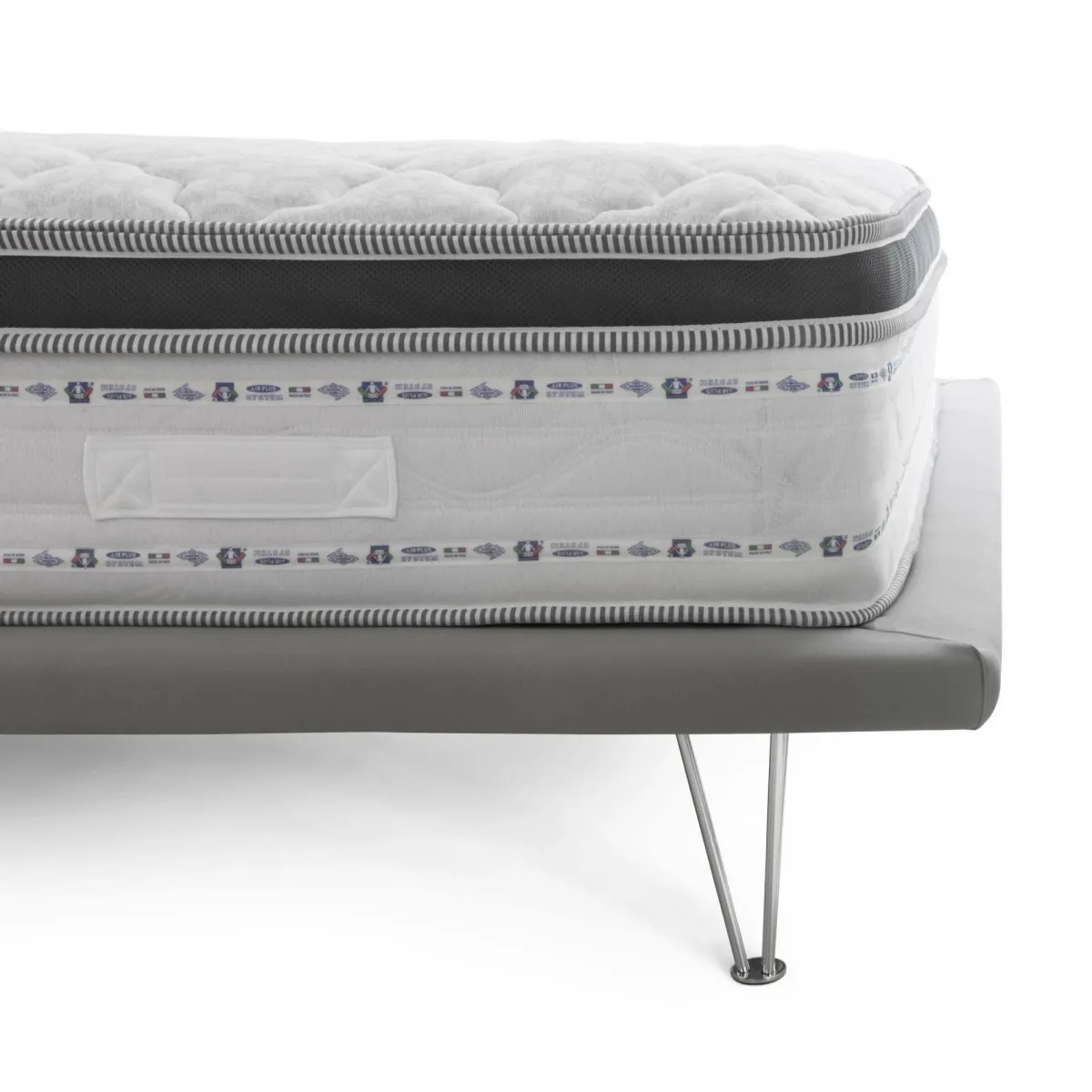 Materassi|Materassi Singoli > Dmora Materasso elasticità graduale singolo 80x190 in Memory Foam sfoderabile - Adrano Azzurro, Bianco