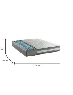 Materasso equilibrio perfetto singolo 80x190 in Memory Foam sfoderabile - Aksi