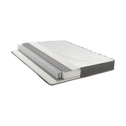 Materasso Matrimoniale Bianco Grigio Grado Rigidità Medio 190x140x22h cm, Misura Rete Compatibile 140x190 cm - Cipirello