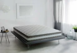 Materassi|Materassi Matrimoniali > Dmora Materasso qualità elevata 1/2 piazza 140x200 in Memory Foam sfoderabile - Amos Bianco