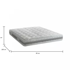 Materasso regolazione naturale singolo 80x200 in Memory Foam sfoderabile - Anselmo