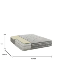 Materassi|Materassi Piazza E Mezza > Dmora Materasso relax progressivo piazza e mezza 120x190 in Memory Foam sfoderabile - Arguello Azzurro, Grigio