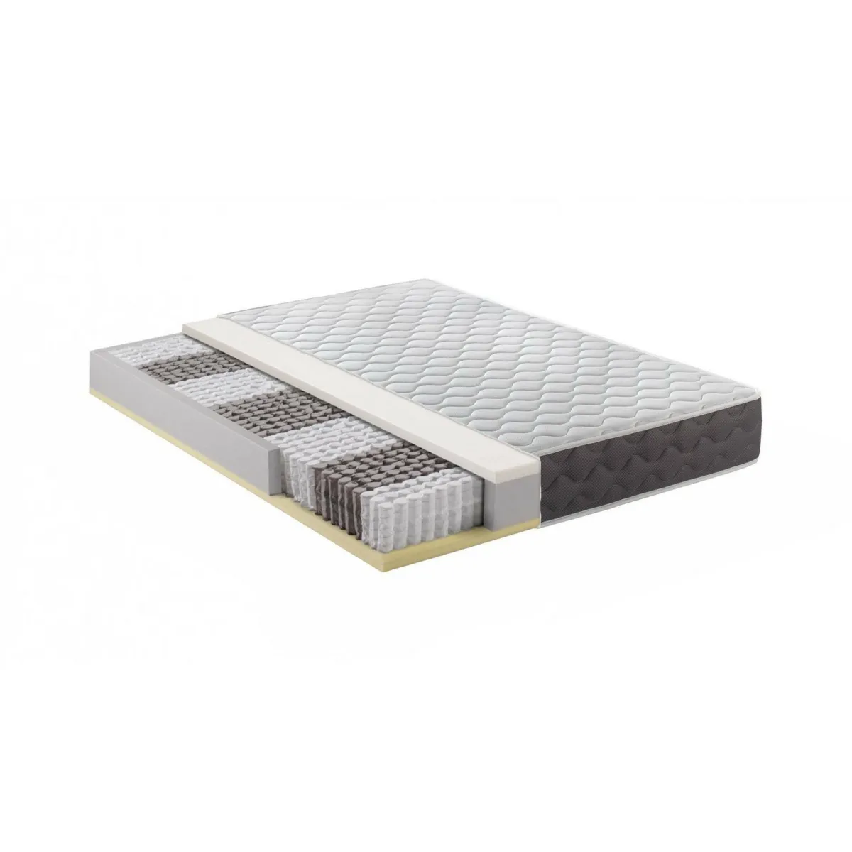 Materassi|Materassi Piazza E Mezza > Dmora Materasso rigido piazza e mezza 120x190 in Memory Foam - Sidney Bianco