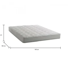 Materassi|Materassi Matrimoniali > Dmora Materasso sistema di comfort francese 140x190 in WaterFoam sfoderabile - Anguilla Grigio