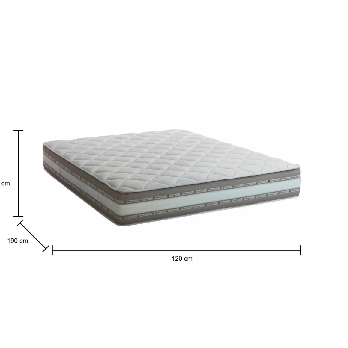 Materasso sostegno ottimale piazza e mezza 120x190 in Memory Foam sfoderabile - Artemio