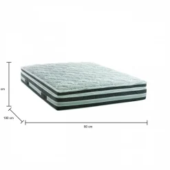 Materassi|Materassi Singoli > Dmora Materasso stabilizzante singolo 80x190 in Memory Foam sfoderabile - Charles Azzurro, Bianco