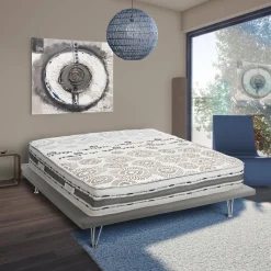 Materassi|Materassi Piazza E Mezza > Dmora Materasso struttura alveolare piazza e mezza 120x190 in Memory Foam sfoderabile - Amaroni Grigio, Grigio