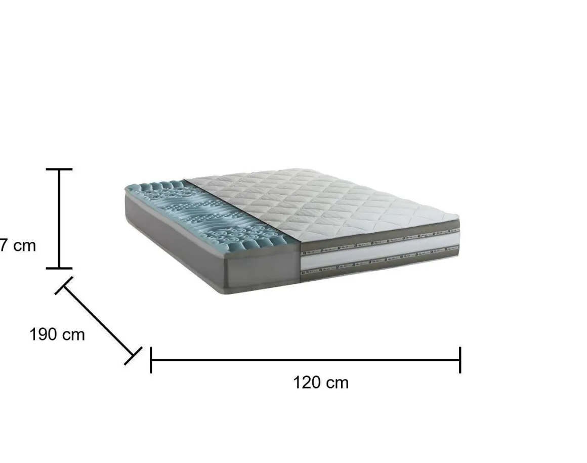 Materasso termoregolante piazza e mezza 120x190 in Memory Foam sfoderabile - Mariasole
