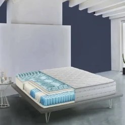 Materassi|Materassi Piazza E Mezza > Dmora Materasso ventilato piazza e mezza 120x190 in Memory Foam sfoderabile - Alona Bianco