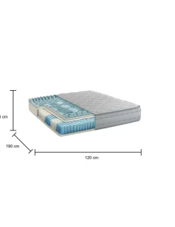 Materassi|Materassi Piazza E Mezza > Dmora Materasso ventilato piazza e mezza 120x190 in Memory Foam sfoderabile - Alona Bianco