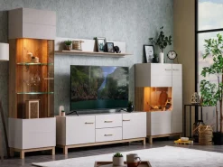 Mensole > Dmora Mensola Beige Marrone Rovere un Ripiano 137.5x19.5x24h cm, Portata Ripiani 5 - Dugenta Marrone Rovere, Beige