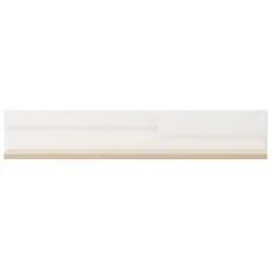 Mensola Bianco Lucido Marrone Rovere un Ripiano Sfumatura Colore Struttura Lucido 128x20x24h cm, Sfumatura Colore Struttura Rovere - Livo
