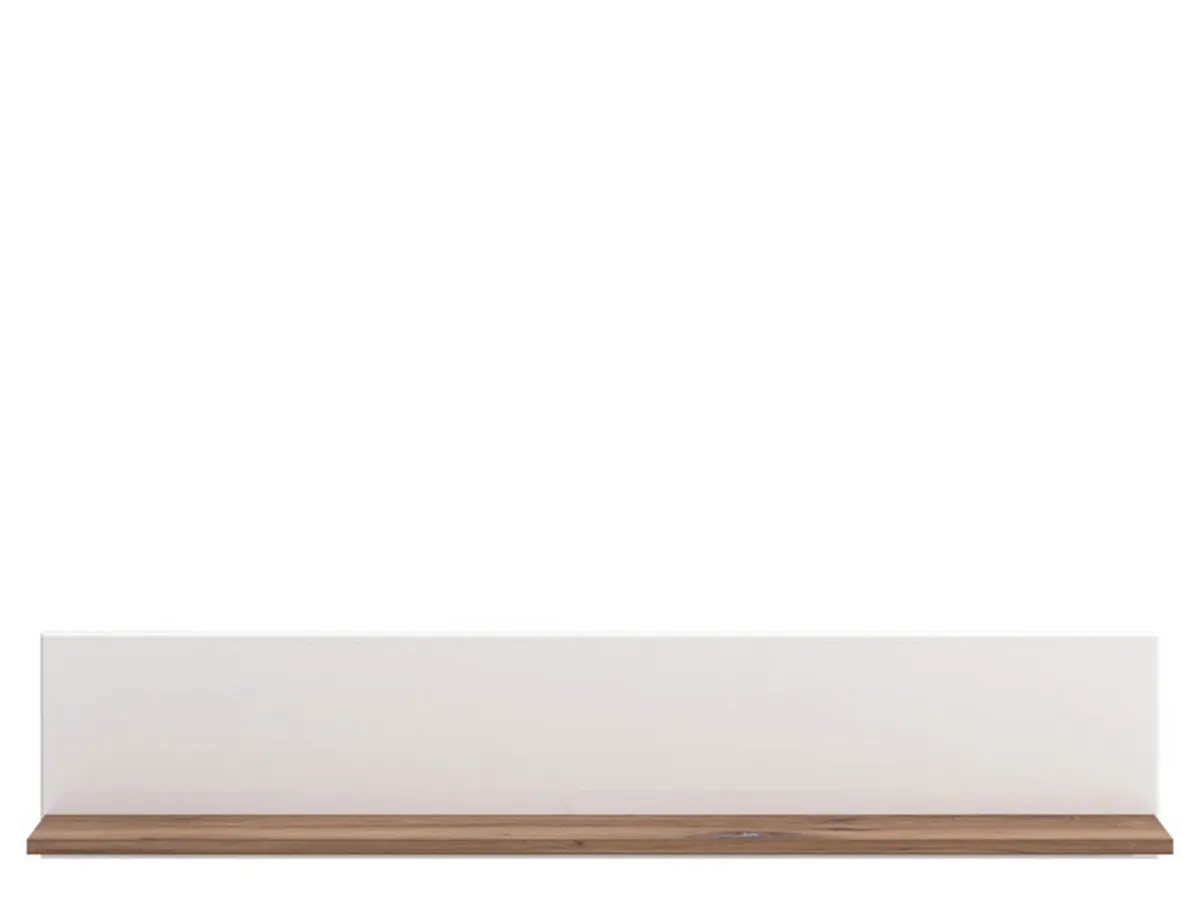Mensole > Dmora Mensola Bianco Marrone Noce un Ripiano 120x19.5x24h cm, Portata Ripiani 5 - Bellini Marrone Noce, Bianco