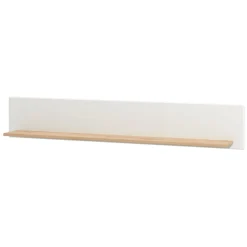 Mensola Bianco Marrone Rovere un Ripiano 150x19.5x25h cm, Portata Ripiani 5 - Saturnia