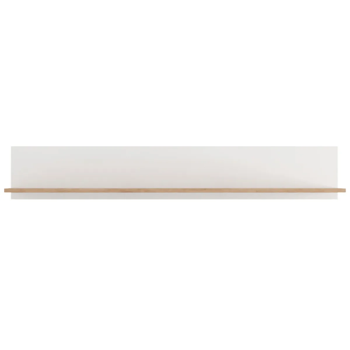 Mensole > Dmora Mensola Bianco Opaco Marrone Rovere un Ripiano Sfumatura Colore Struttura Opaco 138x20x24h cm, Sfumatura Colore Struttura Rovere - Norbio Marrone Rovere, Bianco Opaco