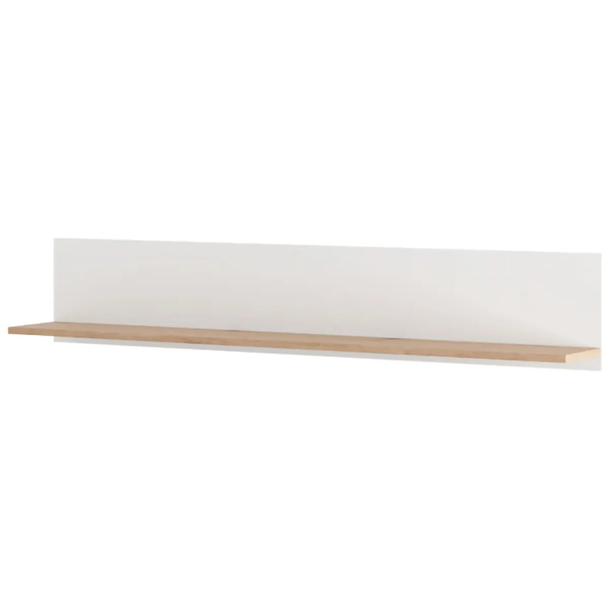 Mensole > Dmora Mensola Bianco Opaco Marrone Rovere un Ripiano Sfumatura Colore Struttura Opaco 138x20x24h cm, Sfumatura Colore Struttura Rovere - Norbio Marrone Rovere, Bianco Opaco