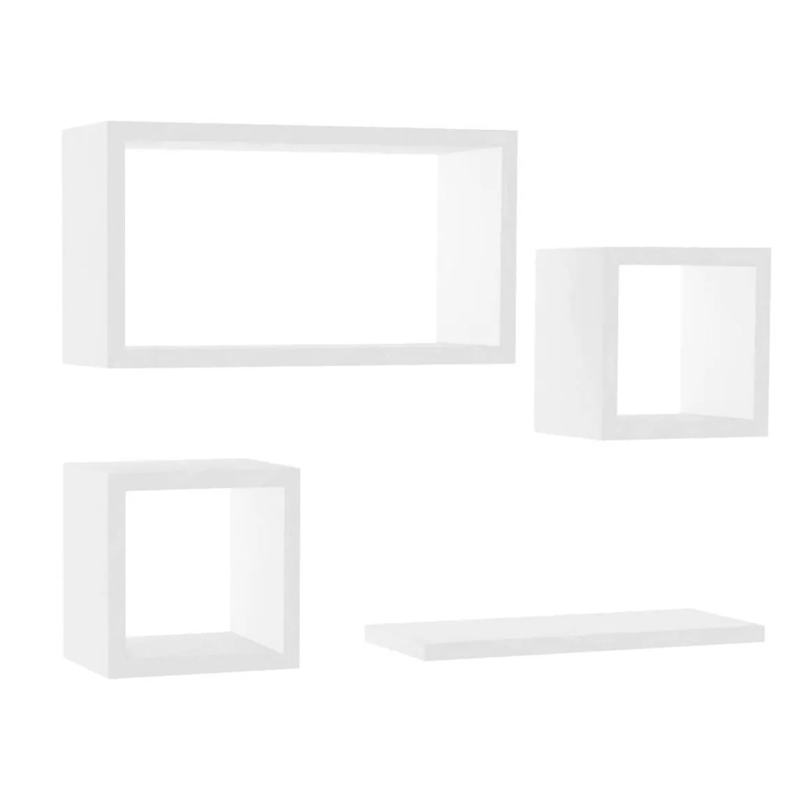 Mensola Bianco 4 Ripiani Modulabile,set da 4 Mensole 24x15x44h cm, - Lisignago