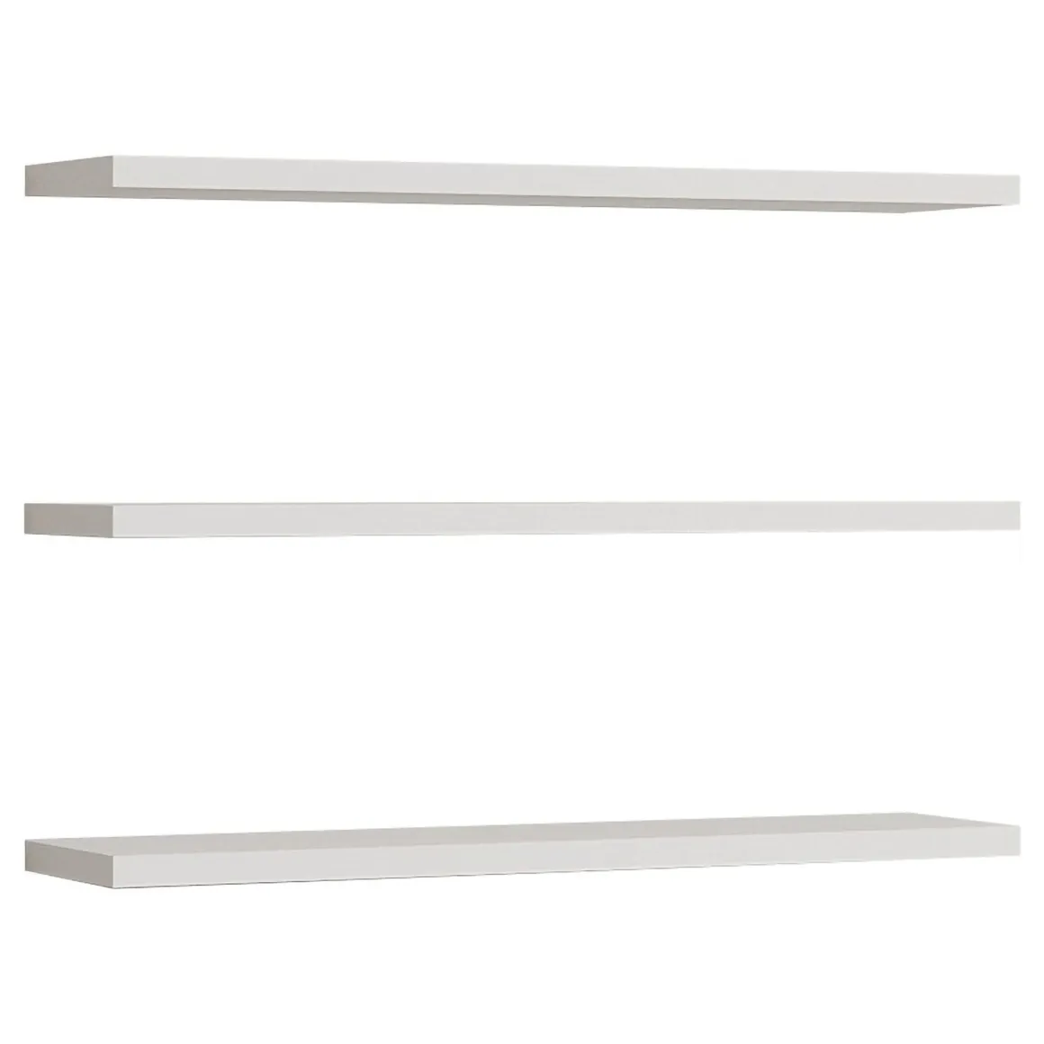 Mensola Bianco 3 Ripiani set da 3 60x15x2h cm, - Meina