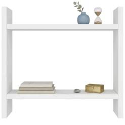 Mensole > Dmora Mensola 2 Ripiani 34x10x30h cm, - Morfasso Bianco