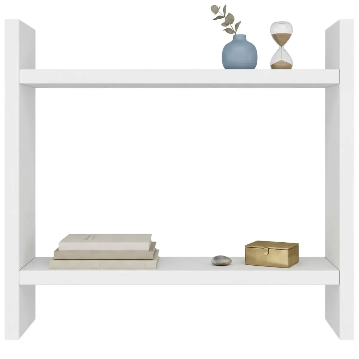 Mensole > Dmora Mensola 2 Ripiani 34x10x30h cm, - Morfasso Bianco