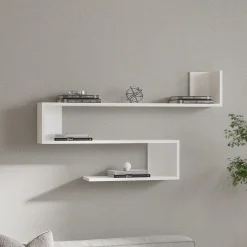 Mensola Bianco 3 Ripiani 120x20x71h cm, - Deliceto