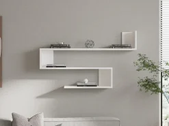 Mensola Bianco 3 Ripiani 120x20x71h cm, - Deliceto