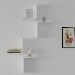 Mensola Bianco 4 Ripiani 28x20x32h cm, - Modug