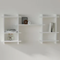 Mensole > Dmora Mensola 7 Ripiani 116x20x60h cm, - Carrosio Bianco