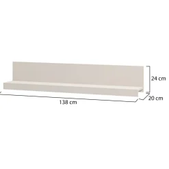Mensole > Dmora Mensola un Ripiano 137.5x19.5x24h cm, Portata Ripiani 5 - Vazzano Bianco