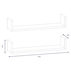 Mensole > Dmora Mensola da muro 14x63cm bianca - Sud Bianco