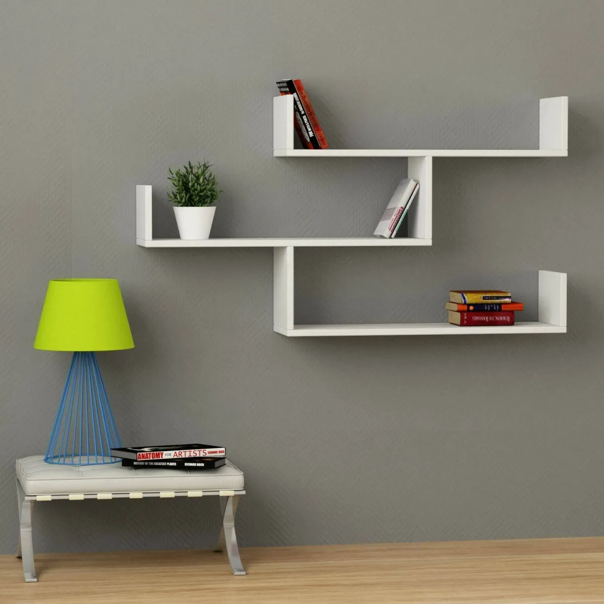 Mensole > Dmora Mensola da parete 23x119cm bianca - Sadachbia Bianco