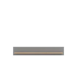 Mensola Grigio Marrone Rovere un Ripiano Dettaglio Geometrico 146x19.5x24h cm, Portata Ripiani 5 - Suelli