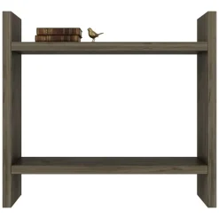 Mensola Marrone Noce 2 Ripiani Sfumatura Colore Struttura Noce 34x10x30h cm, - Morfasso