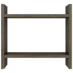 Mensola Marrone Noce 2 Ripiani Sfumatura Colore Struttura Noce 34x10x30h cm, - Morfasso