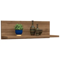 Mensola Marrone Noce un Ripiano Sfumatura Colore Struttura Noce 60x22x20h cm, - Scopello