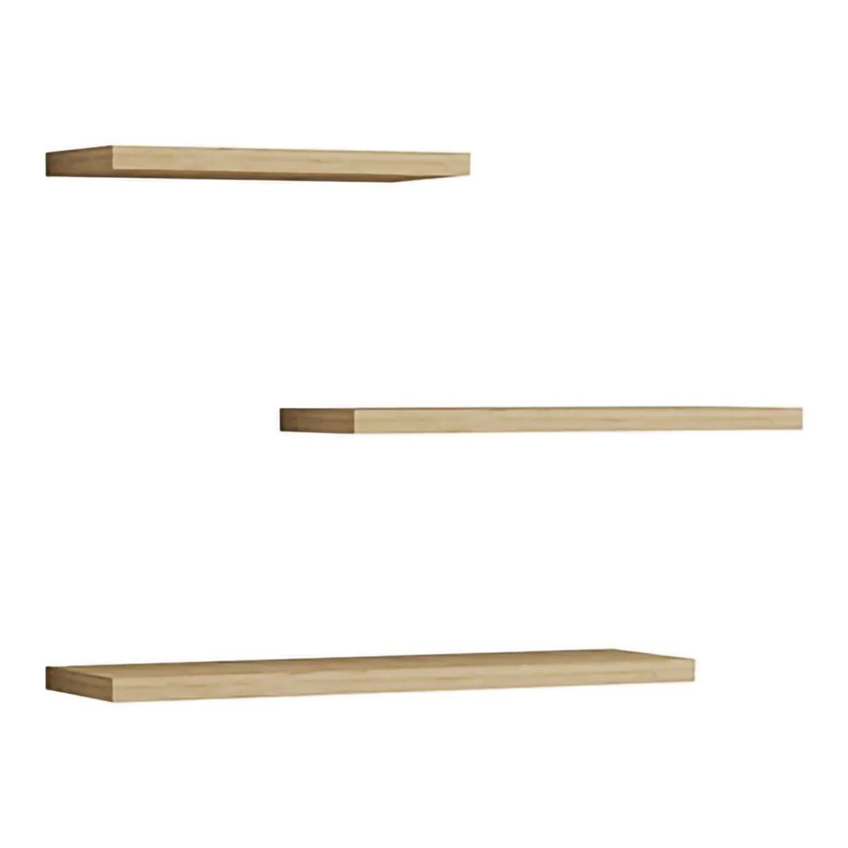 Mensole > Dmora Mensola 3 Ripiani set da 3 Mensole 30x2x14h cm, Sfumatura Colore Struttura Rovere Chiaro - Roscigno Marrone Rovere chiaro