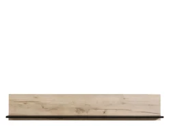 Mensole > Dmora Mensola Marrone Rovere Grigio Nero un Ripiano 137.5x19.5x24h cm, Portata Ripiani 5 - Caines Nero, Marrone Rovere grigio