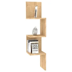 Mensola Marrone Rovere 3 Ripiani Sfumatura Colore Struttura Rovere 105x25x25h cm, - Budoni