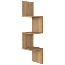 Mensola Marrone Rovere 3 Ripiani Sfumatura Colore Struttura Rovere 105x25x25h cm, - Budoni